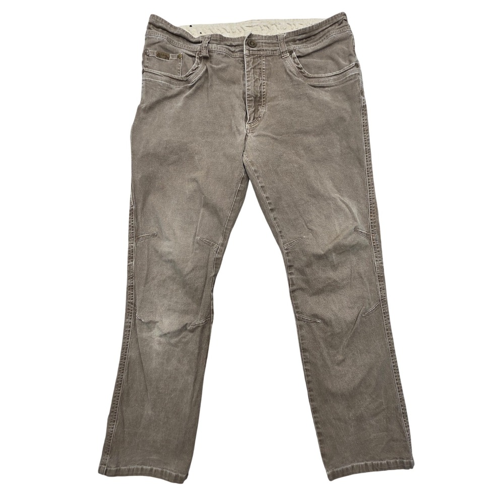 KUHL Kanvus Jean Mens 36x30 Khaki Brown Stretch‎ Canvas Outdoor Pants 5114